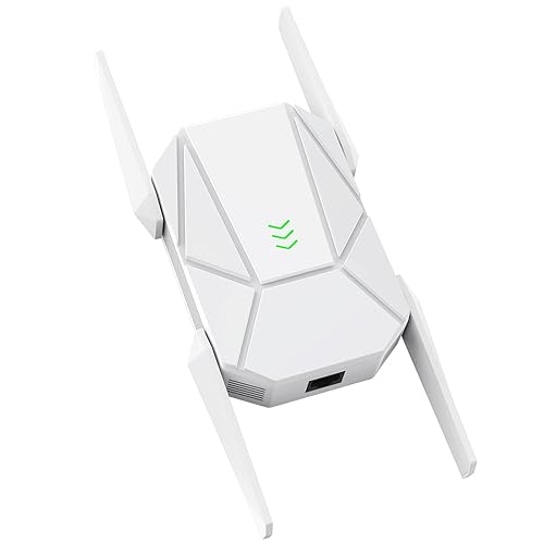 2026 AX1800 WiFi 6 Extender Signal Booster - Dual Band 2.4G/600Mbps & 5.8G/1200Mbps, WiFi Extender with Gigabit Port, 802.11AX Tech, 15999 Sq.Ft Long