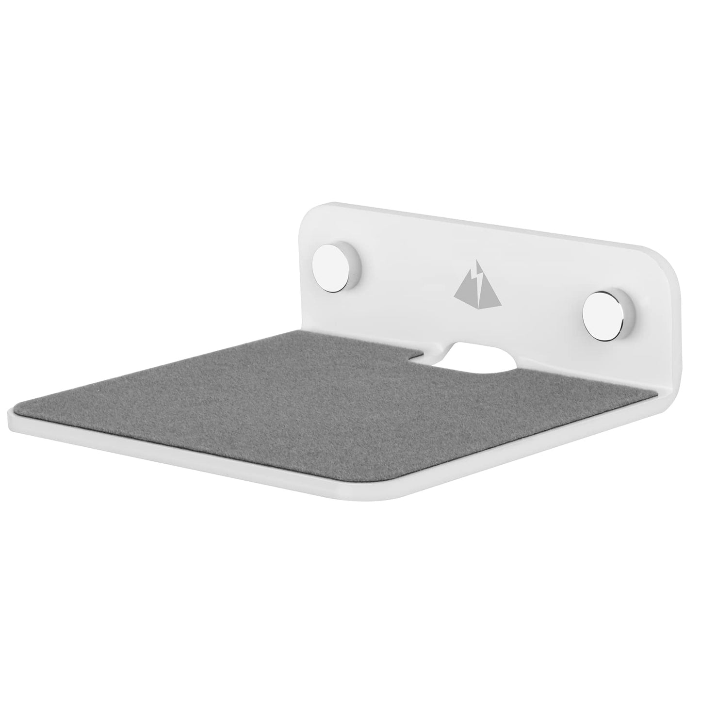 TXEsign Wall Shelf Speaker Mount, Small Wall Shelf for Speaker, Webcam, Cell Phones, Acrylic Floating Shelf (White)