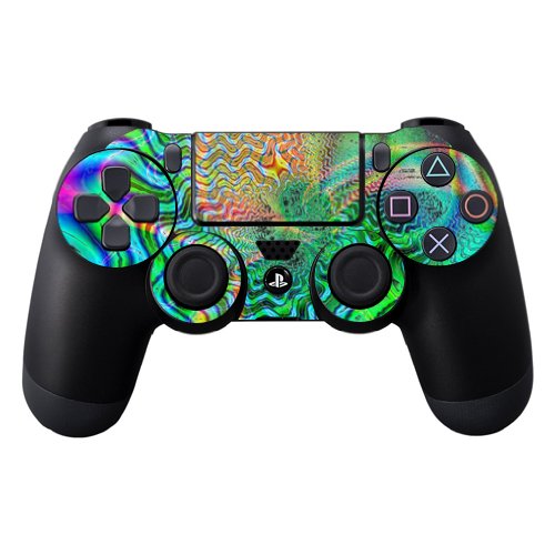 MightySkins Skin Compatible with Sony PS4 Controller - Psychedelic | Protective, Durable, and Unique Vinyl Decal wrap Cover | Easy to Apply, Remove