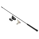 PolarLander Car Styling Roof AM/FM Aerial Black Antenna Mast Signal with Base Kit for Ford Focus 2000-2007