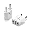 United States to Romania Travel Power Adapter to Connect North American Electrical Plugs to Romanian Outlets for Cell Phones, Tablets, eReaders