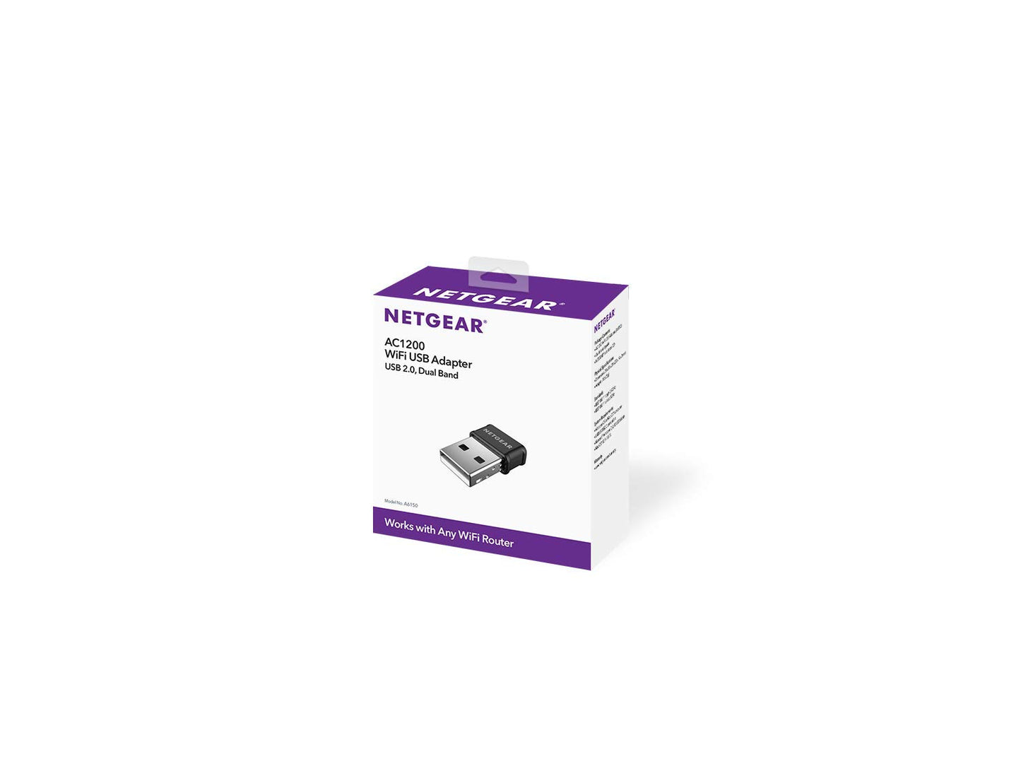 NETGEAR AC1200 Wi-Fi USB 2.0 Mini Adapter for Desktop PC | Dual Band WiFi Stick for Wireless Internet (A6150-100PAS)