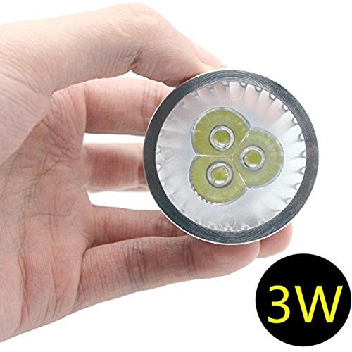 MR16 LED Bulbs 3W Cool White GU5.3 12V Spotlight for Landscape Recessed Track Lighting, 20W Halogen Equivalent, Pack of 10