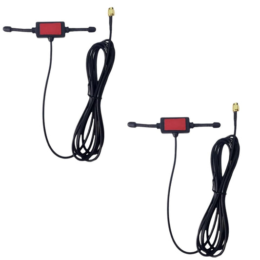2pcs VHF UHF Car Truck Adhesive Mount Antenna BNC Male Dipole Antenna for Ham Radio Amateur Radio Mobile Police Scanner Compatible with Radio Scanners