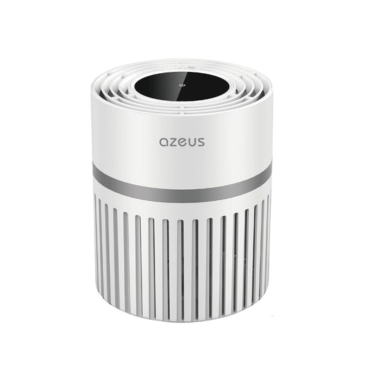 AZEUS Air Purifier for Home, HEPA Filter Captures 99.97% Dust & Smoke, 3-Stage Filtration System, Helps promote better sleep, Portable, White
