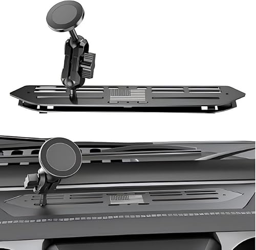 SwiftGaze Stainless Steel Phone Mount for 2018-2023 Wrangler JL (NOT 4xe) & 2020-2023 Gladiator Magnetic & Clamp Dual Heads All-Metal Shakeproof