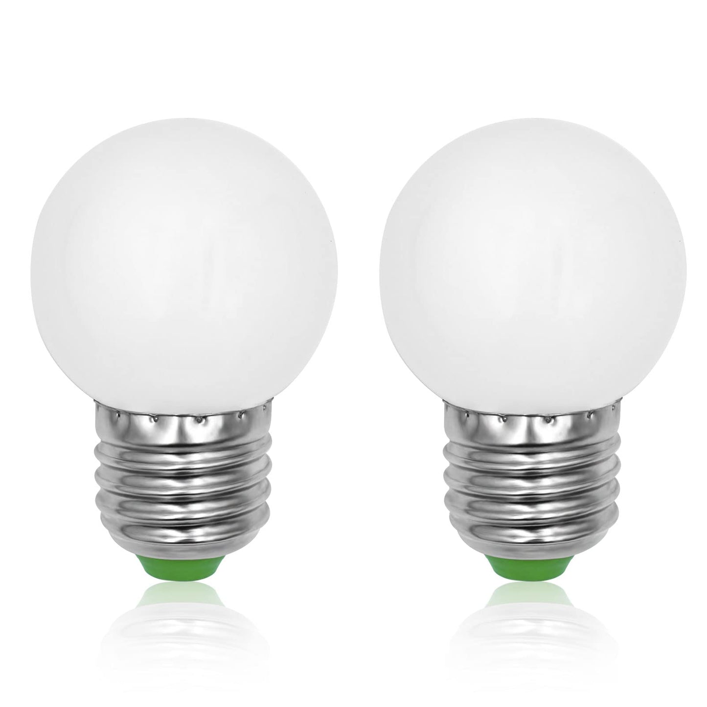 LFLAMPON G14 G45 Edison Globe Bulb 3W 120V Cool White 6000K 2-Pack