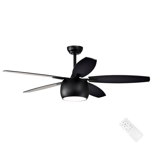 Edvivi Ceiling Fans with Lights, 52 inch Ceiling Fan with Lights and Remote Control, 6-Speed Noiseless Reversible Motor, Low Profile Ceiling Fan