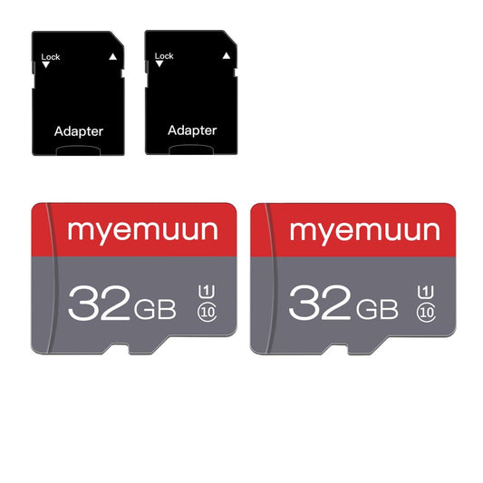 2 Pack 32 GB Micro Memory Card with Adapter, TF Memory Card Class 10, Mini Memory Card for Smartphone/Tablet/Camera/Personal Computer (32GB*2)