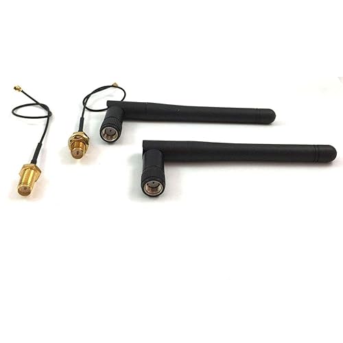 CENXIFJUDZ 433mhz Antenna 3dbi Hotspot rp-SMA Male Connector with UFL ipx to rp-SMA Female Pigtail Antenna WiFi Cable 15cm ?Pack of 2 ?
