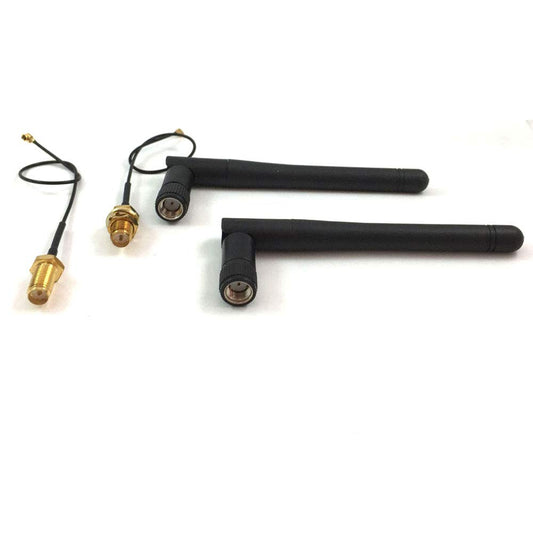 CENXIFJUDZ 433mhz Antenna 3dbi Hotspot rp-SMA Male Connector with UFL ipx to rp-SMA Female Pigtail Antenna WiFi Cable 15cm ?Pack of 2 ?