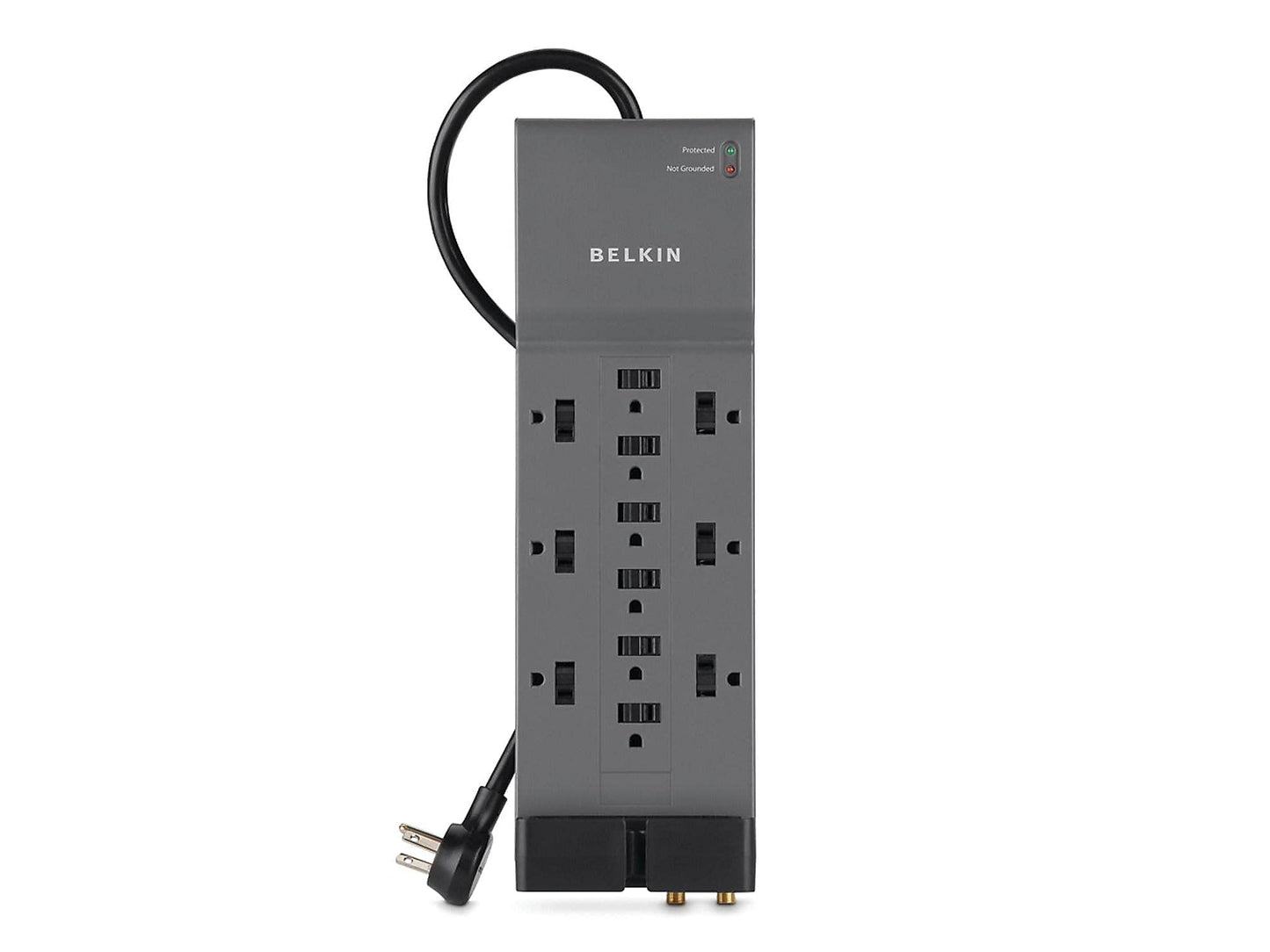 Surge Protector, 3940 Joules, 12 Outlets, 8', Gray