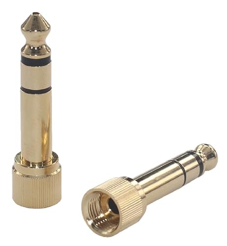 SC-6 1/4" Stereo Phone Screw-On Adapter,3.5mm Plug to 6.35mm Plug,(HD280, SMH-1000) KK SC-6 (2pcs)