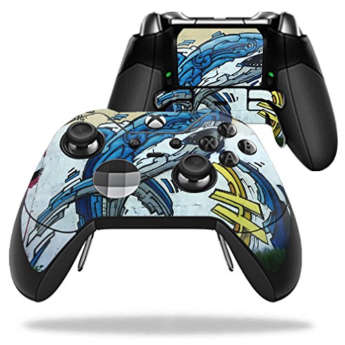 MightySkins Skin Compatible with Microsoft Xbox One Elite Controller - Robo Shark | Protective, Durable, and Unique Vinyl Decal wrap Cover | Easy