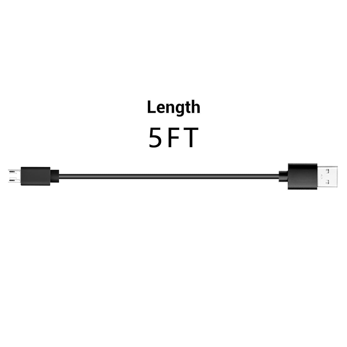5FT Micro USB Charger Charging Power Cable Cord Compatible for Cowin e7 SE7 E9 E8 SE8 E7 Pro, Jabra Elite 45e 65t Evolve 75 65 Headphones,Bugani M83