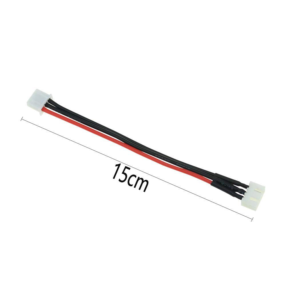 Yiqigou 10pcs 15cm JST-XH 2S 3S 4S 5S 6S Balance Charger Silicone Wire Extension Cable JST-XH 2S 3Pin Connector Adapter Plug Wire Balance Extension