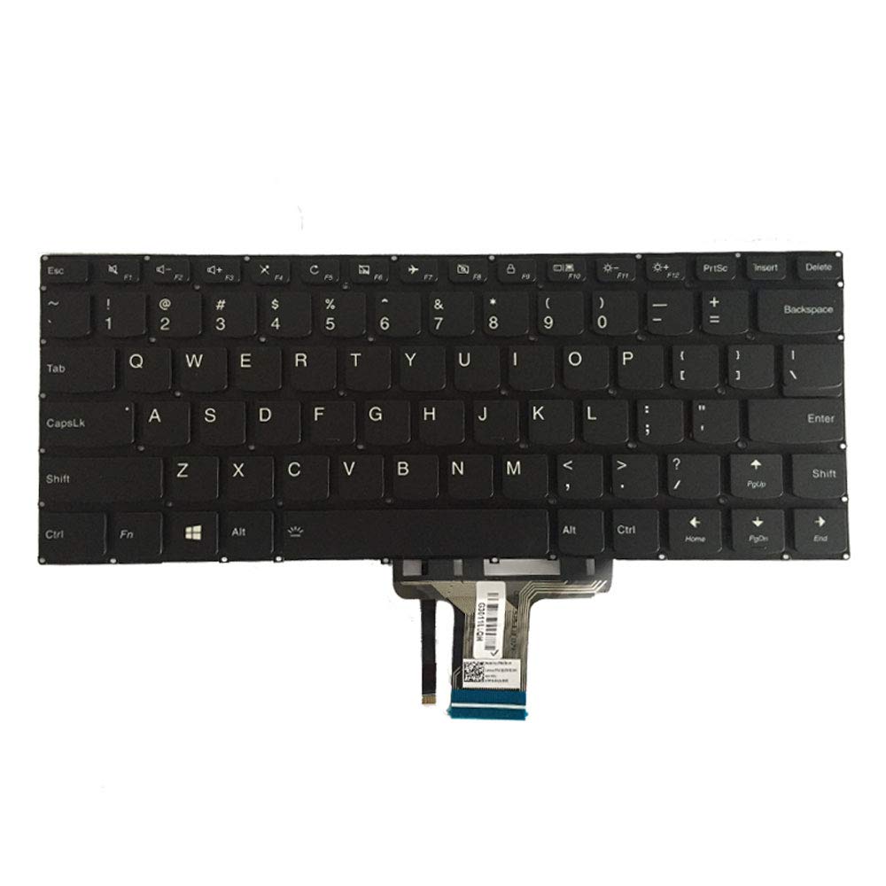 New Laptop Replacement Keyboard for Lenovo Yoga 510-14AST 510-14IKB 510-14ISK US Layout with Backlight