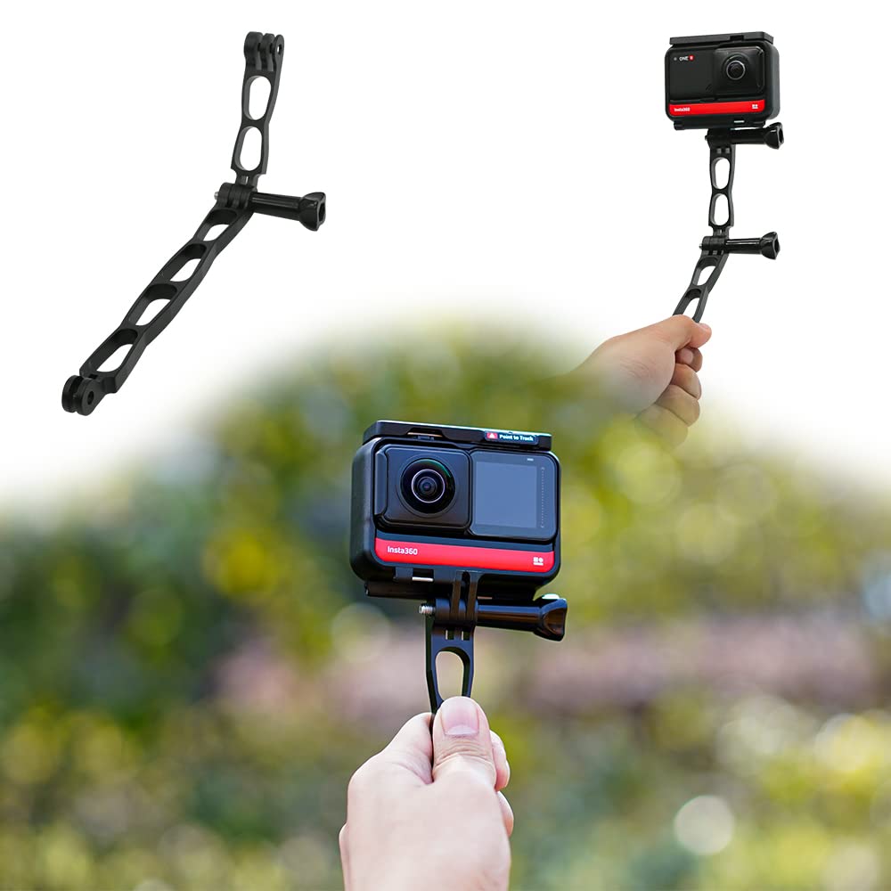 SUREWO Aluminum Alloy Extension Arm Mount 9 CM Metal Pole Helmet Stick Bike Mount Compatible with GoPro Hero 13/12/11/10/9/8/7,AKASO/Campark/DJI Osmo