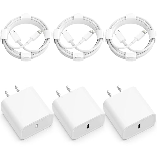 iPhone Charger Fast Charging?MFi Certified?3 Pack 20W PD USB C Wall Charger 6FT Cable Fasting Charging Adapter Compatible with iPhone 14Pro/13