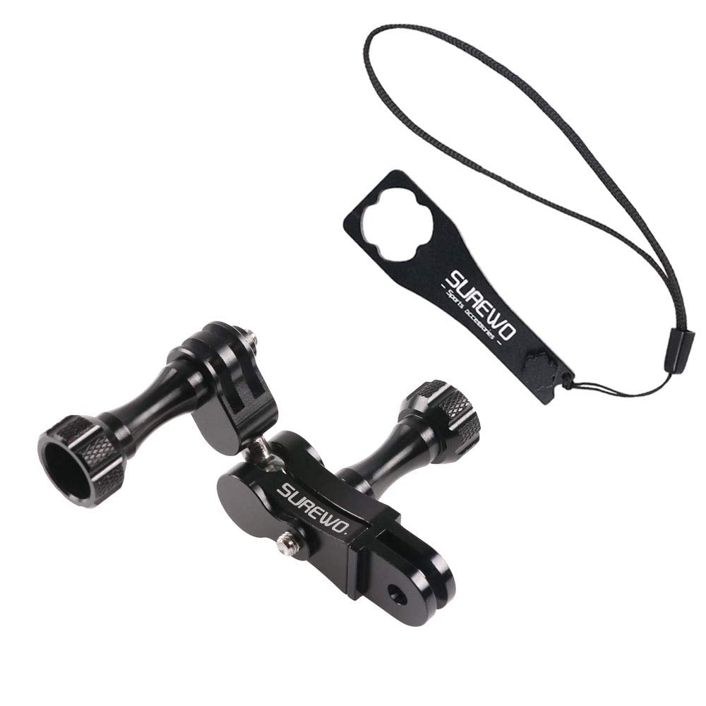 Aluminum Dual Rotating Extension Arm Mount Mount, 360° Rotation Ball Head Swivel Adapter Arm Mount Compatible with Gopro Hero 13 Black,Hero