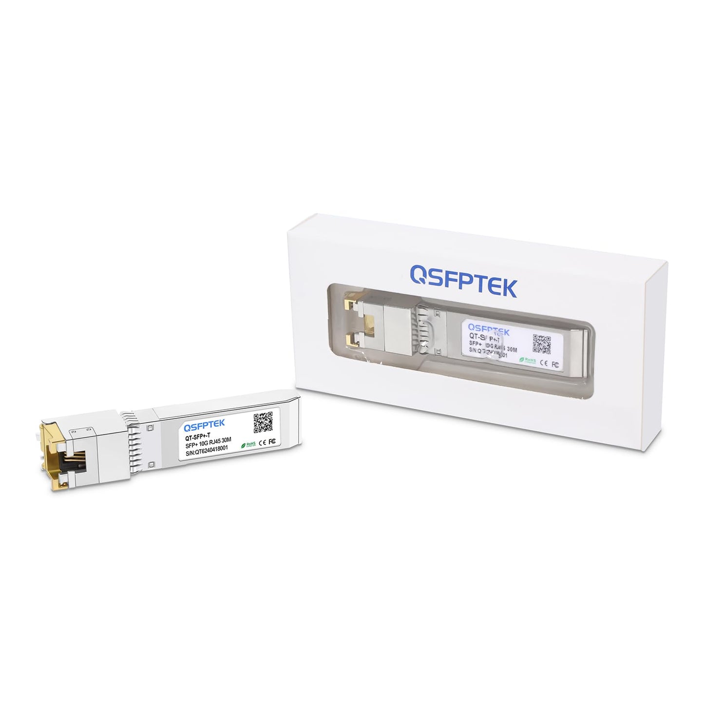 10GBASE-T SFP+ to RJ45, 10gagbit SFP Copper RJ45, Mini Gbic Network Transceiver Compatible with Intel E10GSFPT, Fortinet, and Other Open Switch