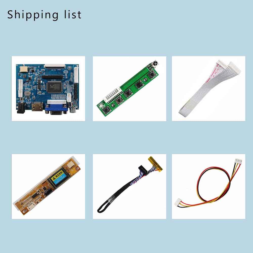 VSDISPLAY VGA 2AV LCD Controller Board Work for 14.1" 15.4" lp154wx4 b154ew02 LTN141AT01 LTN154W1 1280x800 1CCFL 30Pin LCD Panel (Not List All