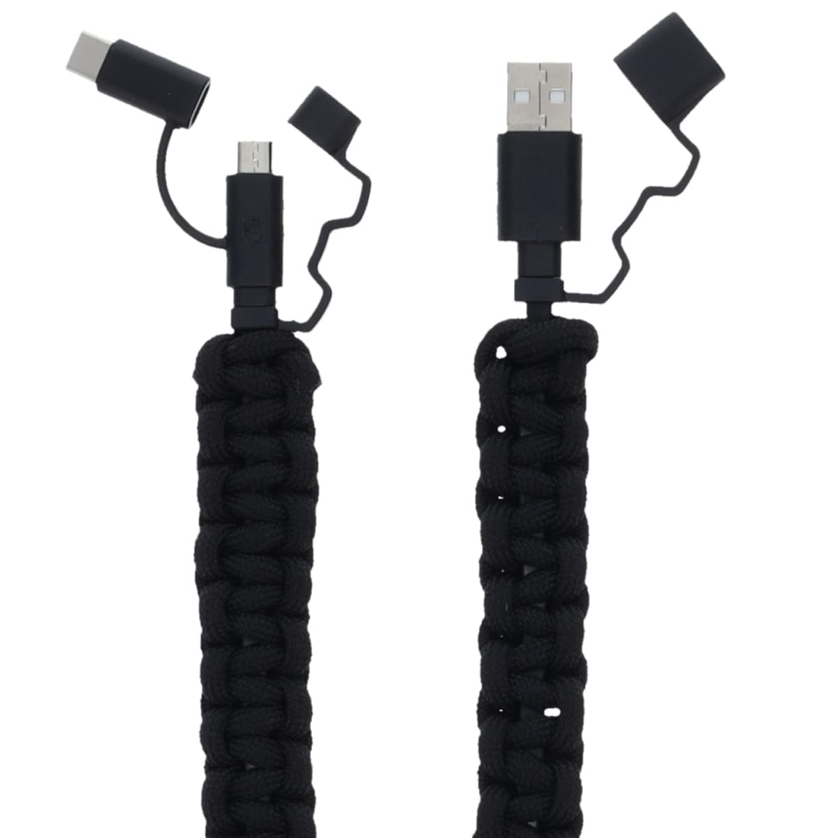 Scipio STPARADROID 2Ft Paracord Cell Phone Charging Cord Micro and USB-C(R) to USB Cable - 20ft Survival Cable Gamer Charging Cord Android Power Cord