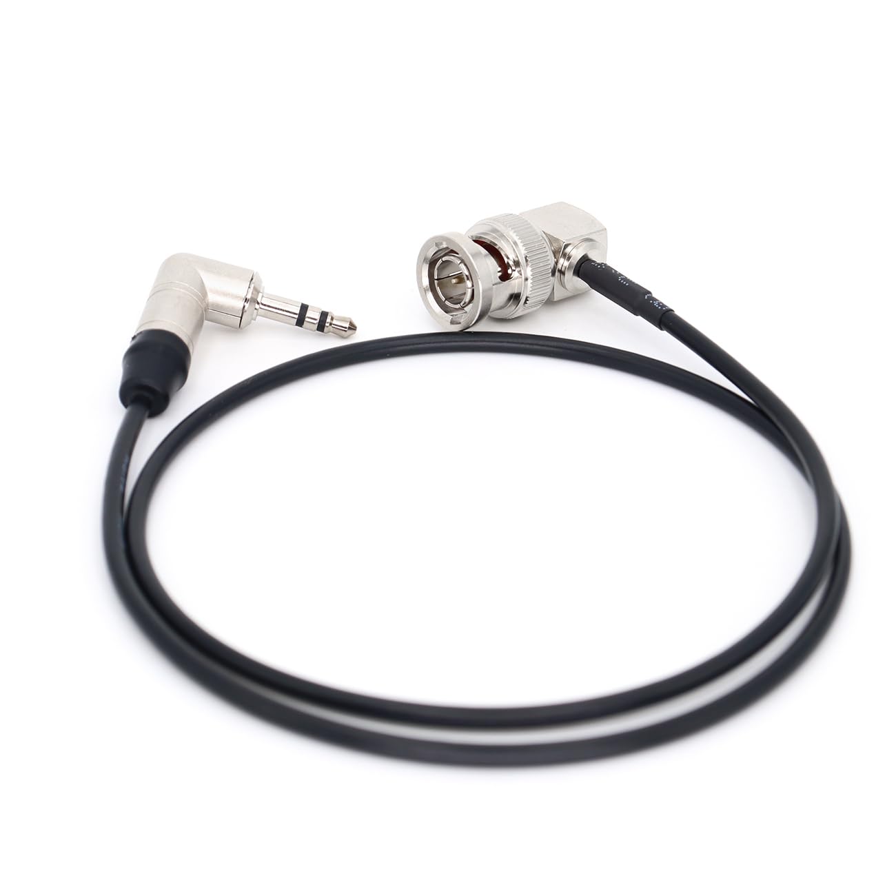 SZYingXian Timecode Cable Elbow 3.5mm to Straight/Right Angle BNC/SDI Cord for Canon C300/500, ARRI Amira, Zoom F8/F4, Blackmagic Pyxis, Sony Venice