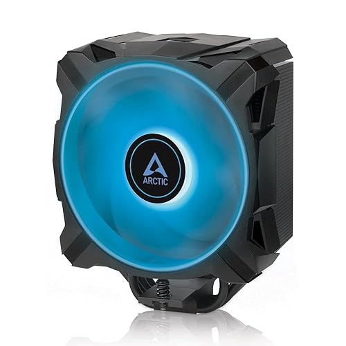 ARCTIC Freezer A35 RGB - Single Tower CPU Cooler with RGB, AMD Specific, Pressure Optimized 120 mm P-Fan, 200-1700 RPM, 4 Heat Pipes, incl. MX-5