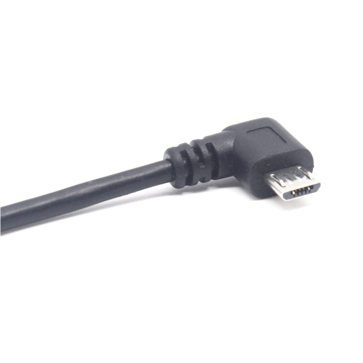Micro USB Left Angle,Micro USB Extension Cable, 90 Degree Micro-B Male to Female Extension Cable, Data Transferring Cable Suitable for Samsung, HTC