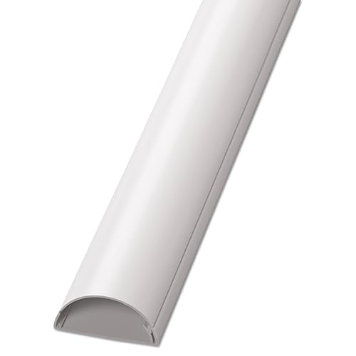 D-Line Decorative Desk Cord Cover, 60" X 2" X 1" Cover, White