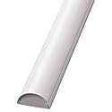 D-Line Decorative Desk Cord Cover, 60" X 2" X 1" Cover, White