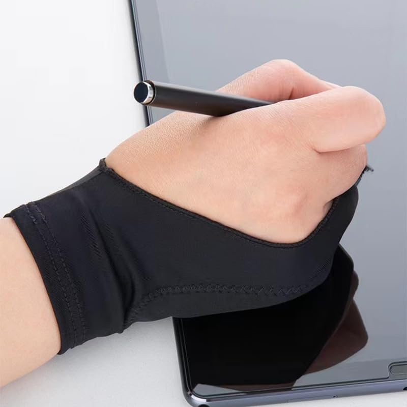 Bepphil Painting Finger Graphic Drawing Gloves, 1 sets includes 1 single finger glove and 1 double finger glove for Tablet Pad Monitor Paintin Winter