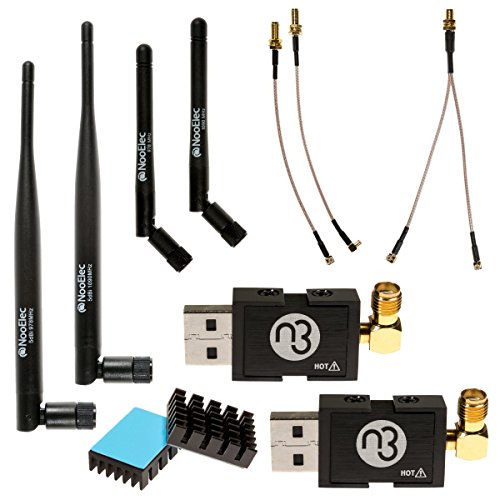 Nooelec Dual-Band NESDR Nano 3 Premium ADS-B (978MHz UAT & 1090MHz 1090ES) Bundle for Stratux™, Avare, Foreflight, FlightAware & Other Applications