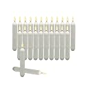 LONGSUOCHUANG Set of 24 Yellow Mini Battery Operated LED Taper Candles, Flameless Taper Candles for Wedding Decorations,Christmas, Thanksgiving
