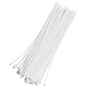 Small Zip Ties,White Zip Ties 8 Inch 100 Pack, Nylon Cable Ties Self Locking Tie Straps, Heavy Duty clear zip ties, Tiny Cable Ties for Indoor