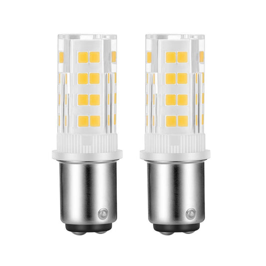 X-Molin 2-Pack Sewing Machine Light Bulb Double Contact Warm White 2700-3000K 15T7DC Base Replacement for Singer/Kenmore Sewing Machine 120V 3.5W LED