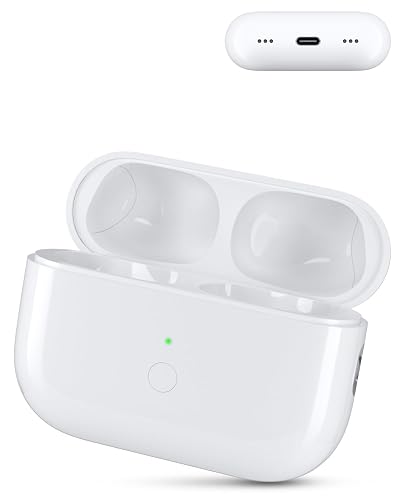 Wireless Charging Case Replacement for AirPods Pro 2nd/1st Generation, 600mAh Wireless Charger Case with Bluetooth Pairing Sync Button, 15-Min Fast