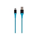 Monoprice USB 2.0 Type-C to Type-A Charge & Sync Cable - Kevlar/Nylon-Braid, 1.5 Feet, Blue - AtlasFlex Series