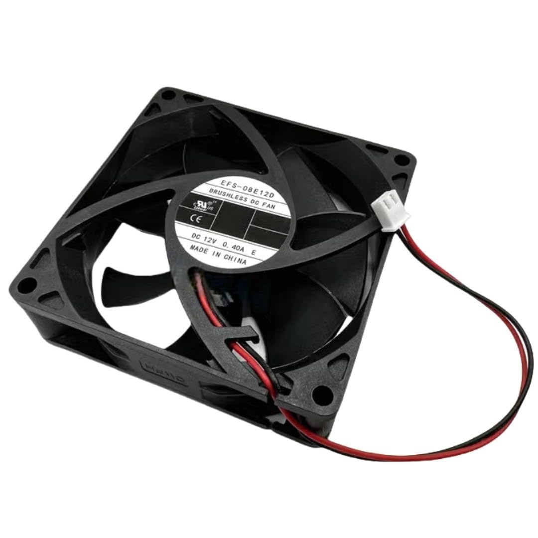 EFS-08E12D DC 12V 0.40A 80x80x25mm 2-Wire Cooling Fan