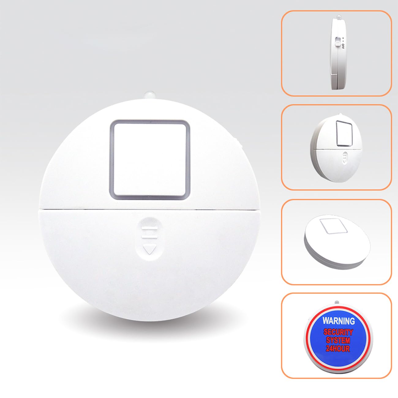 EVA LOGIK Modern Ultra-Thin Window Alarm with Loud 120dB Sound and Vibration Sensors Compatible with Virtually Any Window, Glass Break Alarm Perfect