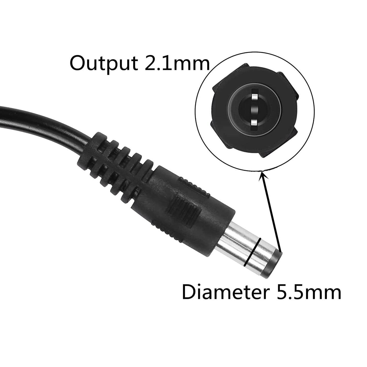USB DC 5V to DC 5V Cable - USB to 5V Voltage Power Supply Cable with DC Jack 5.5 x 2.1mm for Fan, Table Lamp, Bluetooth Audio, Wireless Router