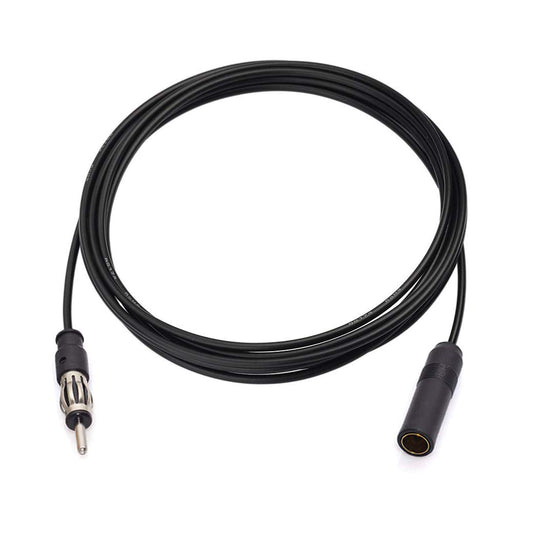 Bingfu Car FM AM Radio Antenna Extension Cable 6.5 feet / 2m Cord DIN Plug Connector Coaxial Cable for Vehicle Truck Car Stereo Head Unit CD Media