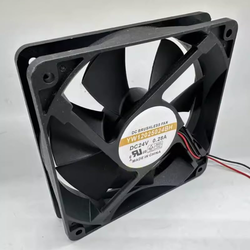 YW12025024BH 120X120X25MM 24V 0.28A 2-Wire Cooling Fan
