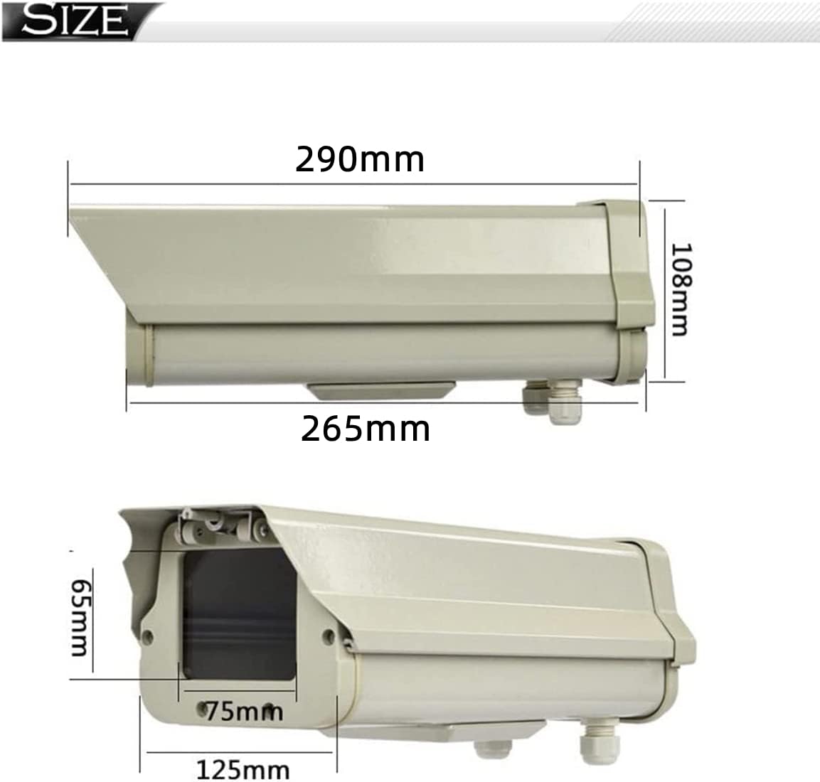 BeElion Aluminum Housing CCTV Security Surveillance Outdoor Camera Box Weatherproof Heavy Duty Junction Box Shell for CCTV Surveillance Camera Wall