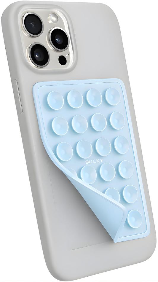 Suction Phone Case Mount, Phone Sticky Grip for iPhone and Android, Adhesive Phone Accessory, Hands-Free Mirror Shower Phone Holder for Videos
