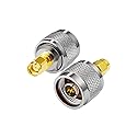 POBADY 2PCS RP-SMA Male to N-Type Male Adapter, 51.4g