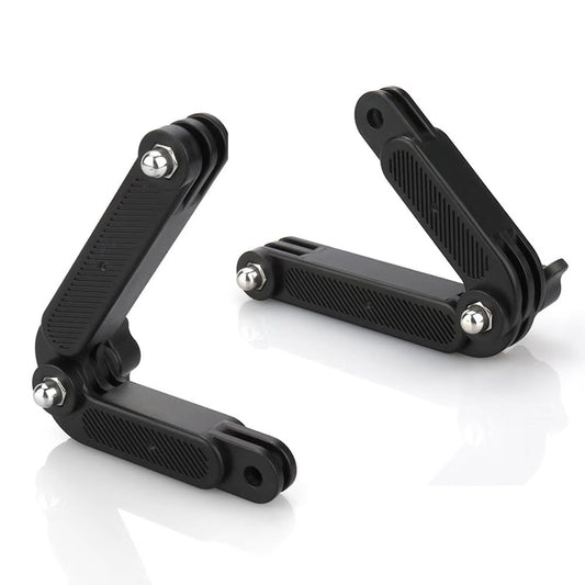 ThtRht 2 Pack Action Camera Curved Extension Arm Adjustable Rotating Camera Mount Joint Adapter for Mobile Phone Chest Strap Harness Mount Head Strap