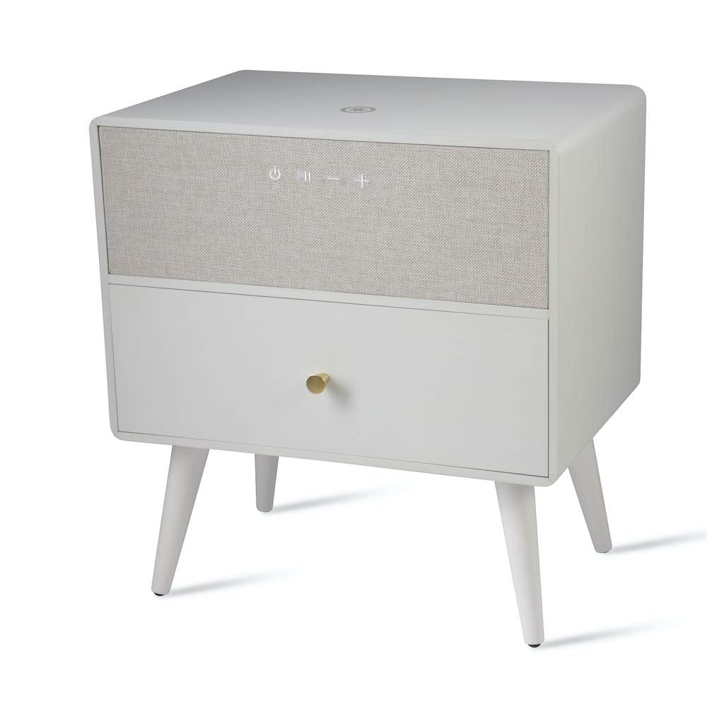 KOBLE Ralph Side Table with Speaker - White Top