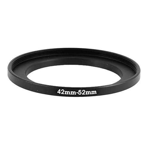 uxcell 42mm-52mm Step Up Ring Adapter, 42mm to 52mm Aluminum Camera Lens Filter Adapter Stepping Up Ring 42mm Male to 52mm Female for Digital DSLR SLR